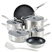 Circulon S Series Stainless Steel Cookware Set with Non-Stick Interior, 11-pieces