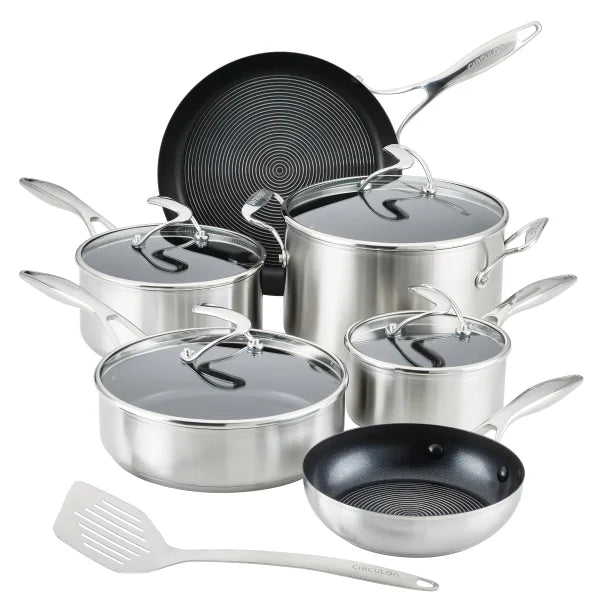 Circulon S Series Stainless Steel Cookware Set with Non-Stick Interior, 11-pieces
