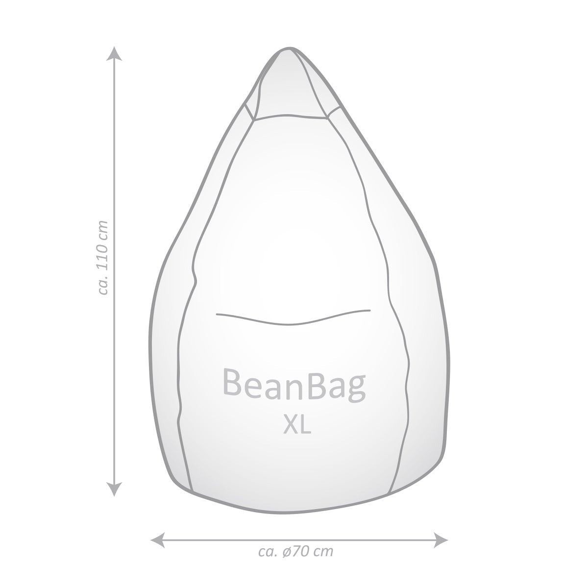 Gouchee Home Malibu Bean Bag Chair, Orange