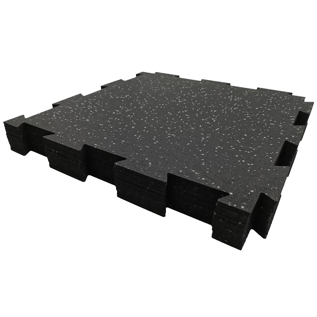 Rubber King Challenger Series Interlocking Floor Tiles, 10-pack