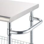 Trinity Stainless Steel Kitchen Cart 86.4cm (34in)