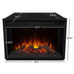 Real Flame Centennial Grand Electric Fireplace, Black