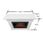 Real Flame Centennial Grand Electric Fireplace, White
