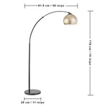 L2 Marston Modern Metal Dome Arc Lamp