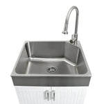 Transform 24.2 in. All-In-One RTA Laundry Cabinet with Stainless Steel Sink and Faucet