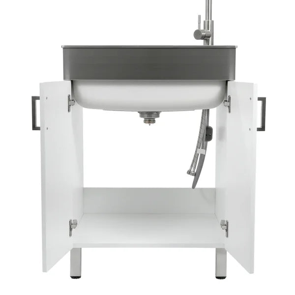 Transform 24.2 in. All-In-One RTA Laundry Cabinet with Stainless Steel Sink and Faucet