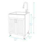 Transform 24.2 in. All-In-One RTA Laundry Cabinet with Stainless Steel Sink and Faucet