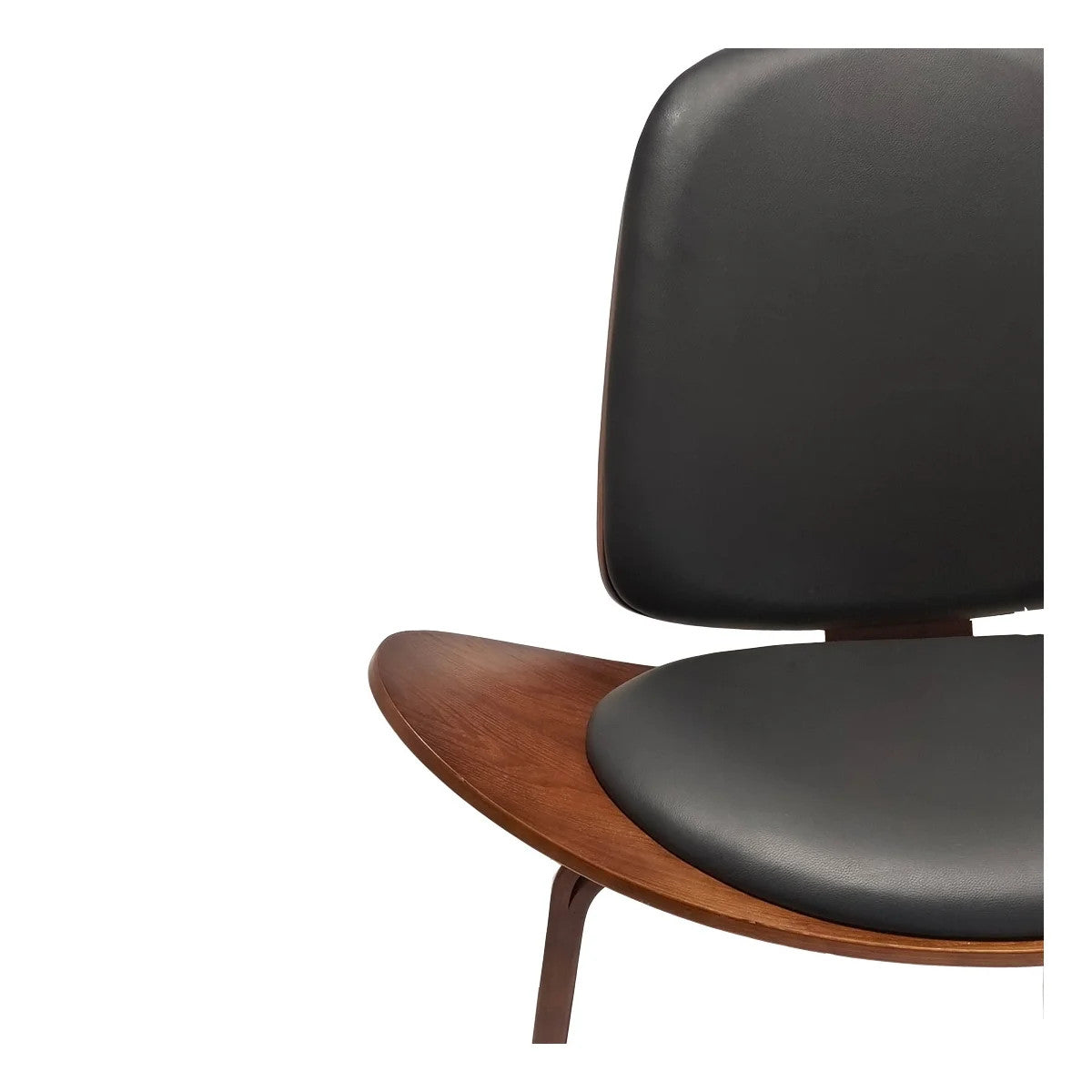 Shell Contemporary Top Grain Leather Chair