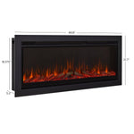 Real Flame 124.5 cm (49 in.) Wall Mount/Recessed Electric Fireplace Insert
