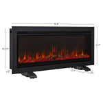 Real Flame 124.5 cm (49 in.) Wall Mount/Recessed Electric Fireplace Insert