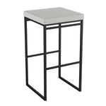 Amisco Easy Modern Bar or Counter Stool, Grey Seat and Black Base