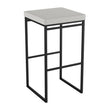 Amisco Easy Modern Bar or Counter Stool, Grey Seat and Black Base