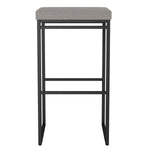 Amisco Easy Modern Counter Stool, Silver Seat and Black Base