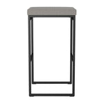 Amisco Easy Modern Counter Stool, Silver Seat and Black Base