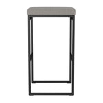 Amisco Easy Modern Counter Stool, Silver Seat and Black Base