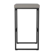 Amisco Easy Modern Counter Stool, Silver Seat and Black Base