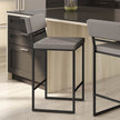 Amisco Everly Modern Stool, Grey Seat and Black Base