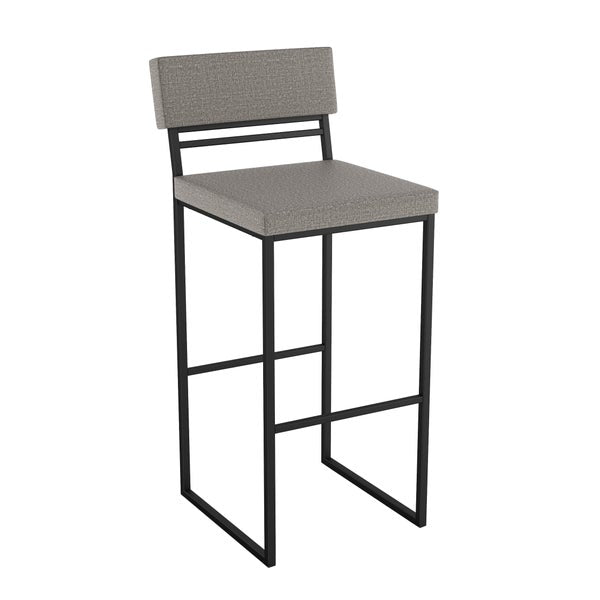 Amisco Everly Modern Stool, Grey Seat and Black Base