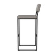 Amisco Everly Modern Stool, Grey Seat and Black Base