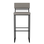 Amisco Everly Modern Stool, Grey Seat and Black Base