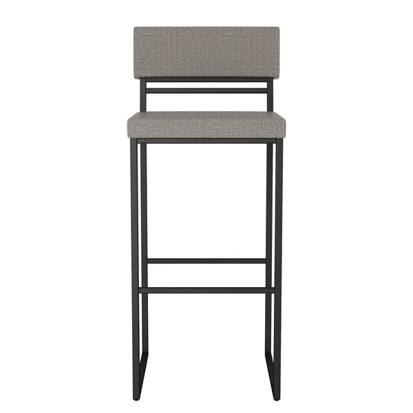Amisco Everly Modern Stool, Grey Seat and Black Base