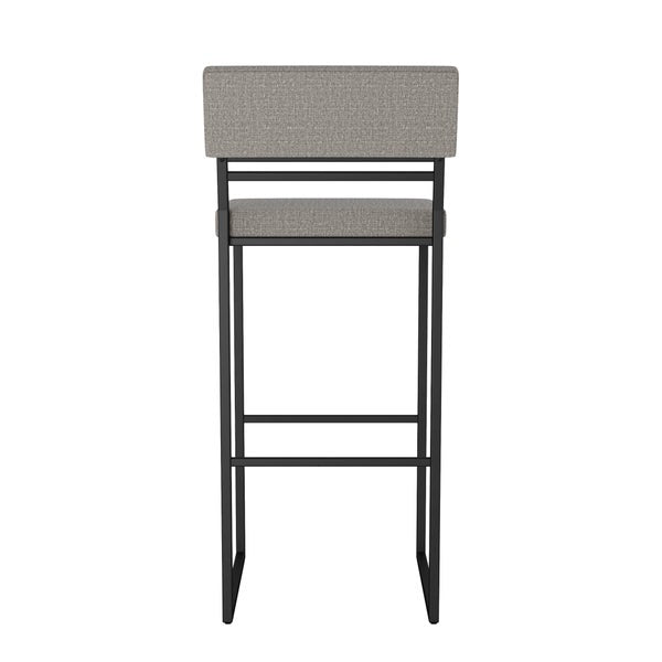 Amisco Everly Modern Stool, Grey Seat and Black Base