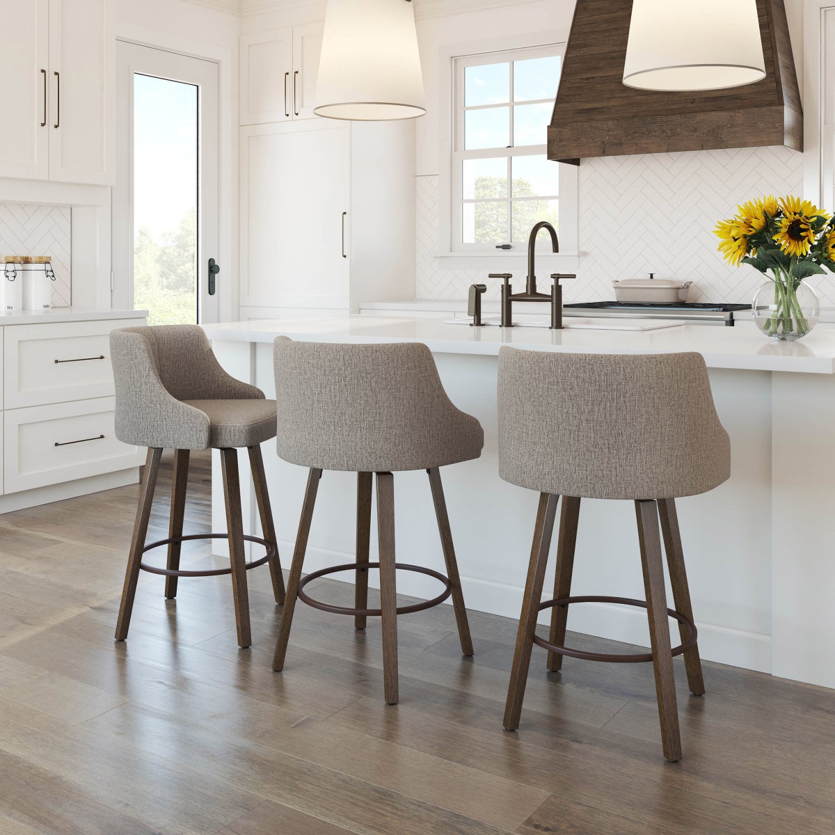 Amisco Ramon Swivel Counter Stool