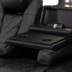 Oxford II Top Grain Leather LED Power Reclining 3-piece Home Theatre Seating