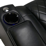 Oxford II Top Grain Leather LED Power Reclining 3-piece Home Theatre Seating