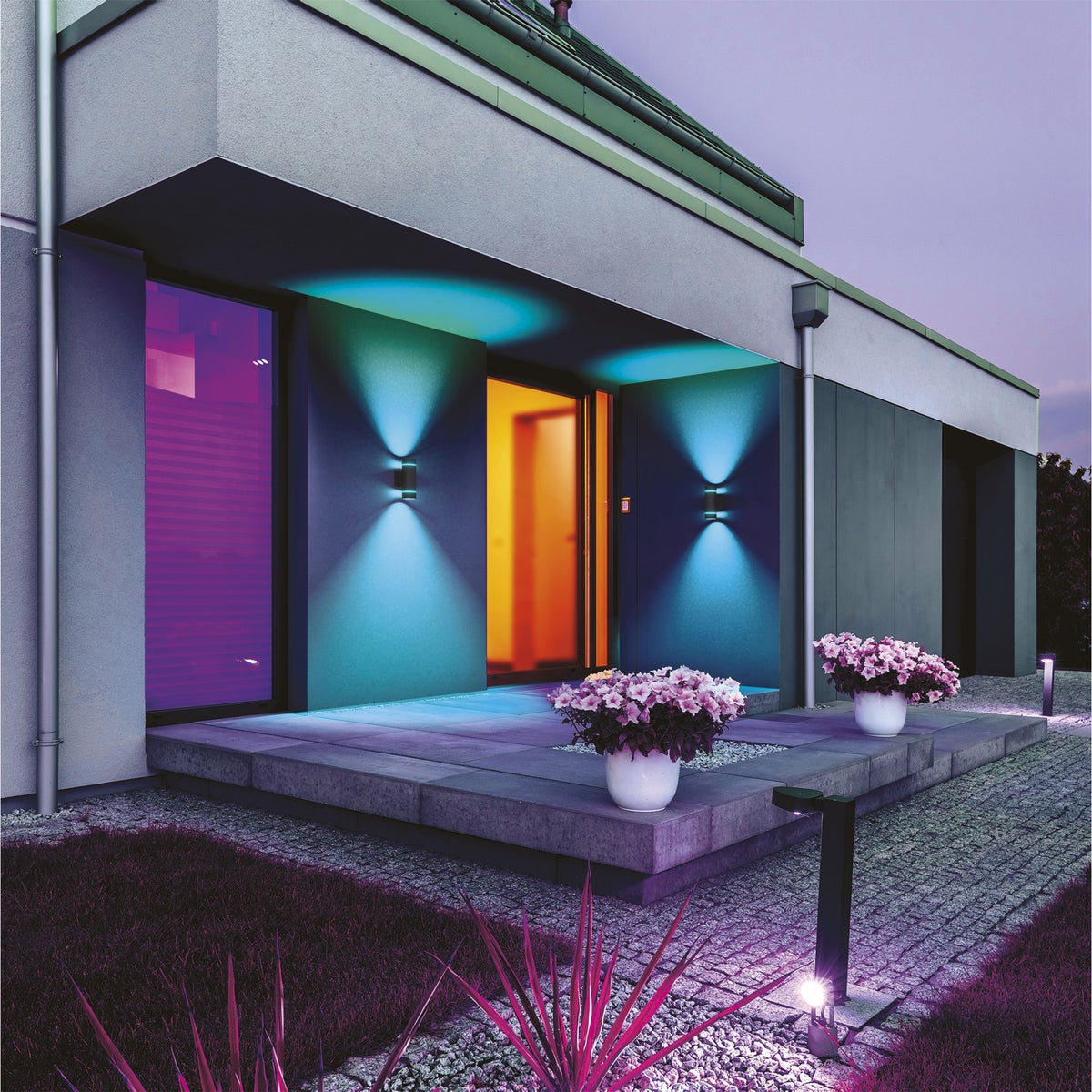 Atomi Smart Wi-Fi Rotundus Outdoor Wall Sconces -2-pack