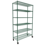 Epoxy Zinc Wire Rack 6 Shelves, 76" High