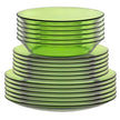 Duralex Lys Green Tempered Glass Dinnerware Set, 18-pieces