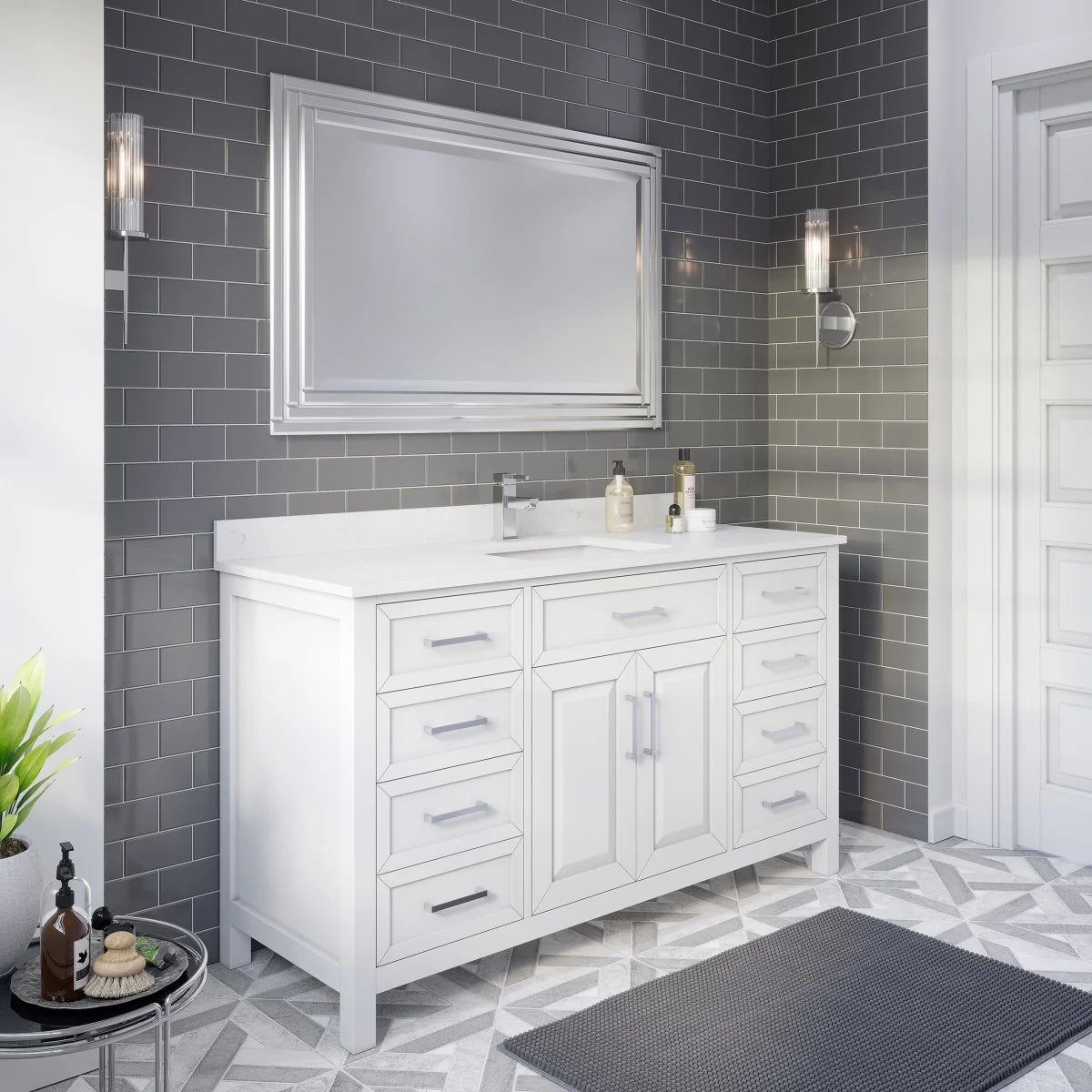 Studio Bathe Thomson Vanity with Power Bar, White