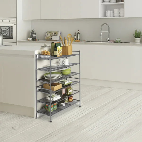 Seville Classics 3-Tier Stackable Sturdy Steel Mesh Utility Shoe Rack