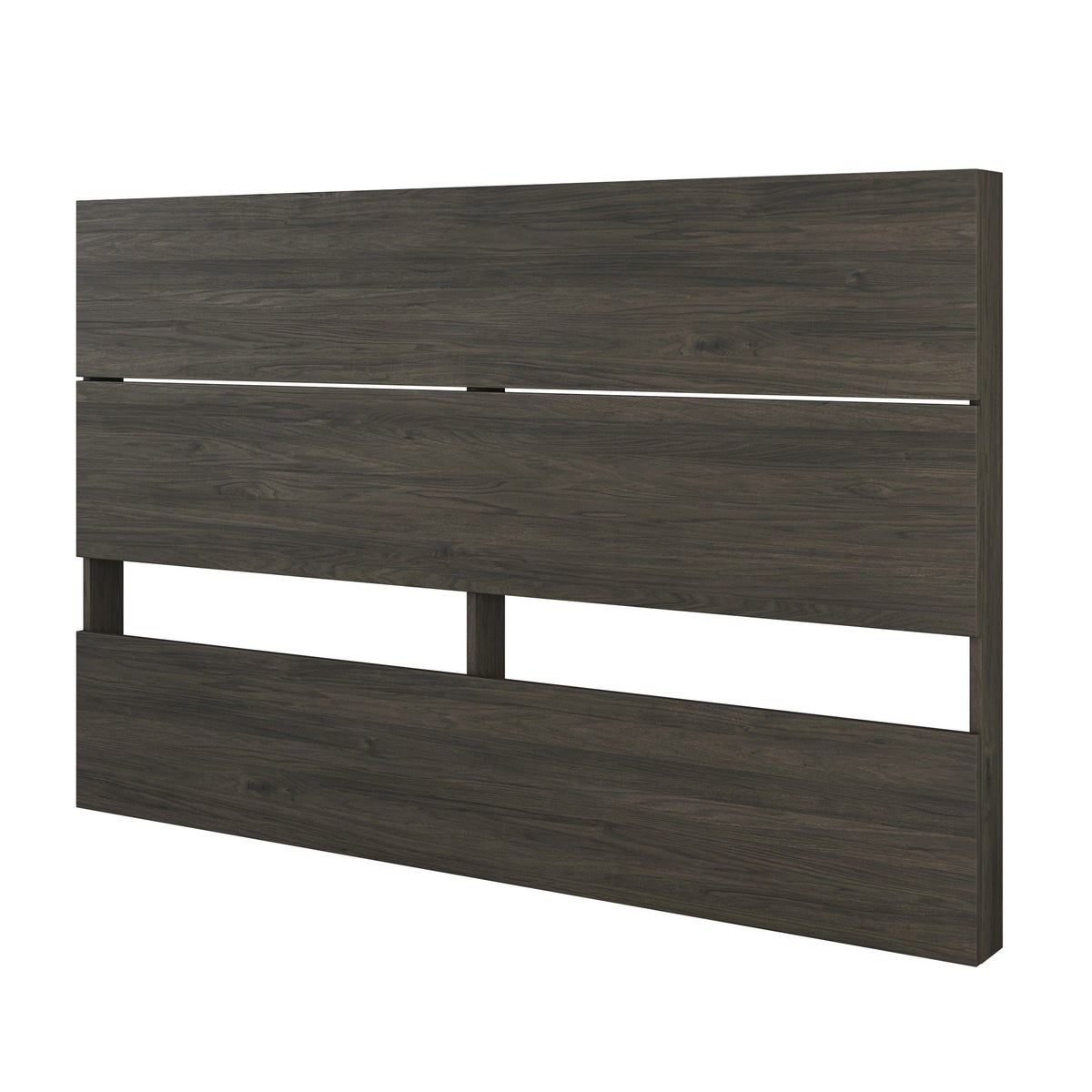 Nexera Modern Queen Storage Bed, Bark Grey