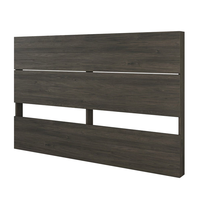 Nexera Modern Queen Storage Bed, Bark Grey