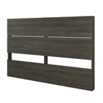 Nexera Modern Queen Storage Bed, Bark Grey