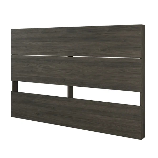 Nexera Modern Queen Storage Bed, Bark Grey