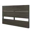 Nexera Modern Queen Storage Bed, Bark Grey