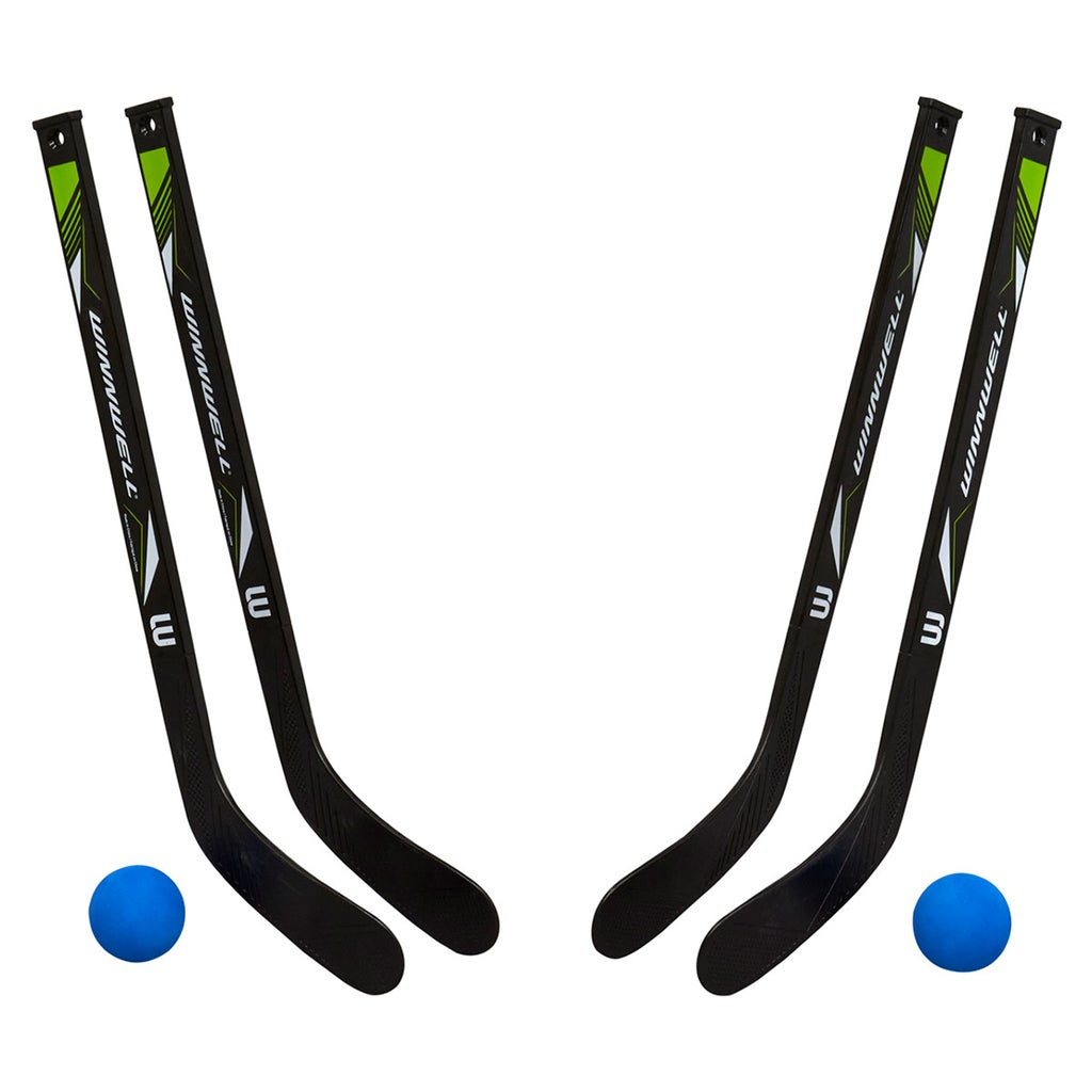 Winnwell Double Mini Quiknet Hockey Set - 2 Mini Sticks & 2 Balls