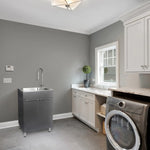 Transform Silver 22 in. All in One Utility Sink with Cabinet and Faucet