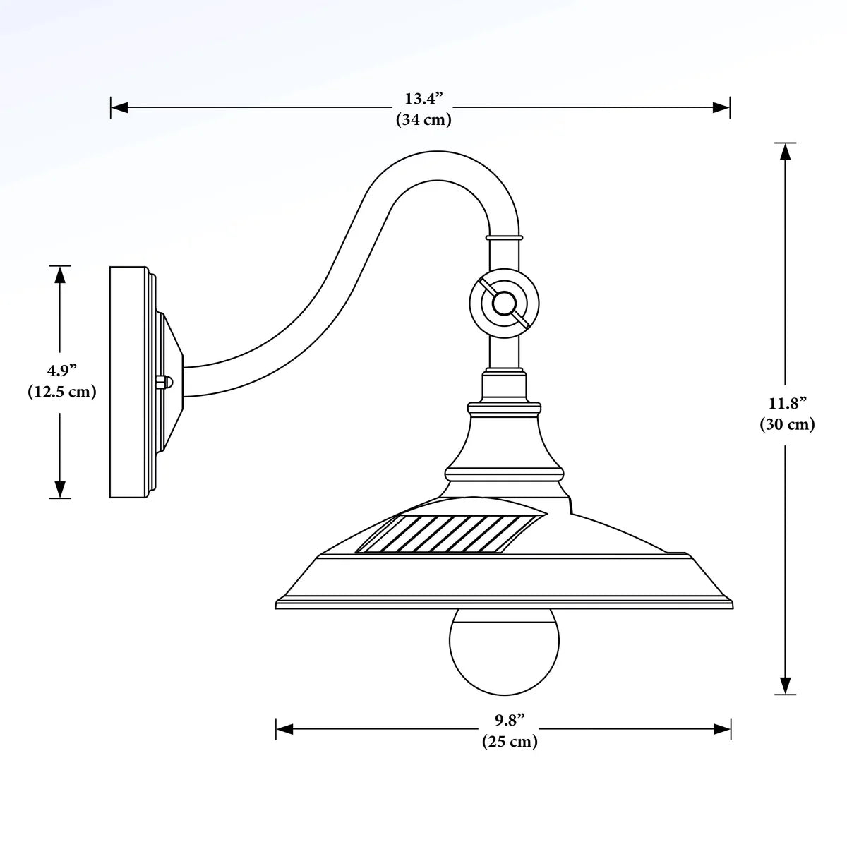 Classy Caps Solar Barn Light