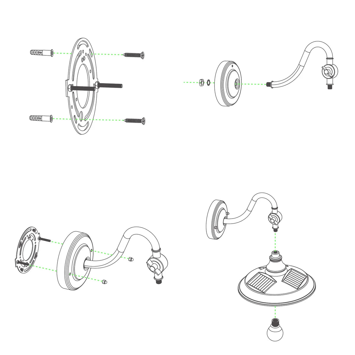 Classy Caps Solar Barn Light
