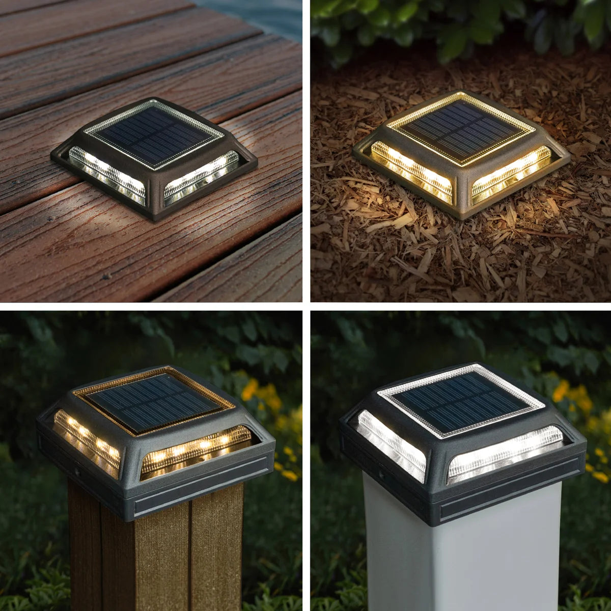 Classy Caps Muskoka Universal Solar Deck and Post Light, 2-pack