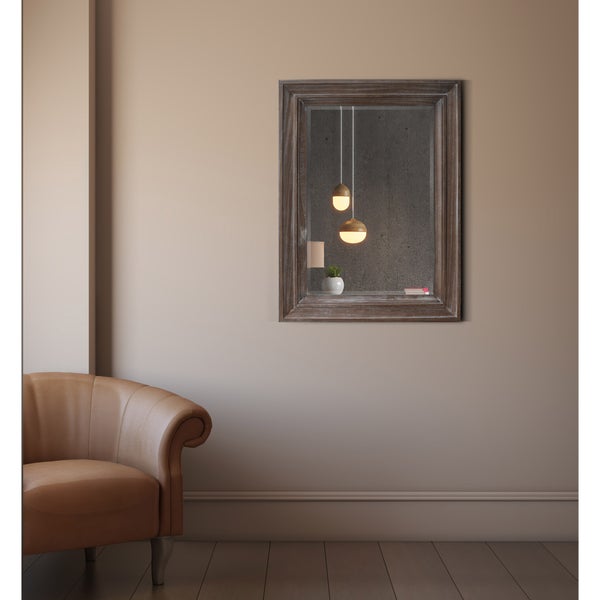 Appollo Enrico Wood Mirror, Oak Finish