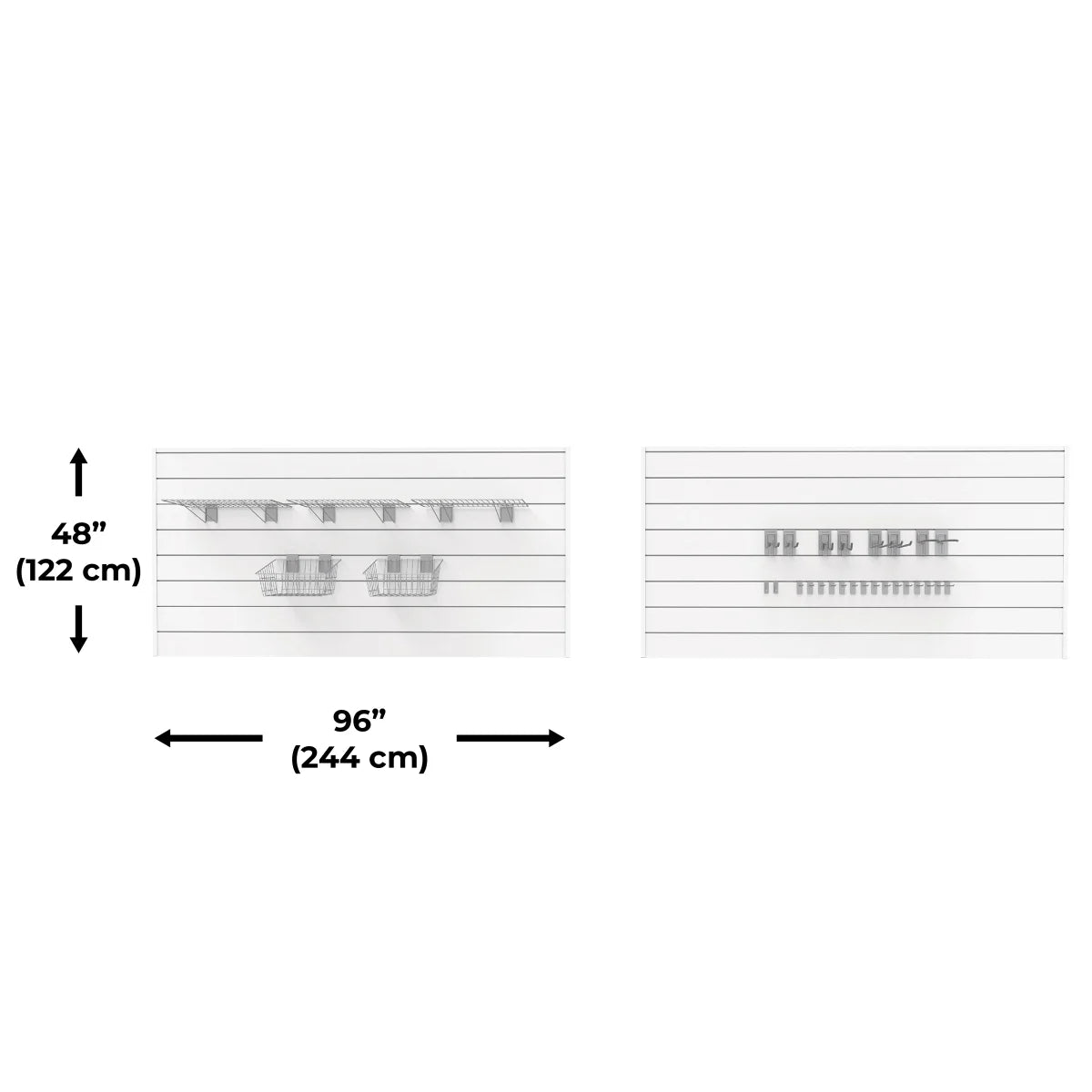 CrownWall Slatwall Supreme Organization Wall Panel Bundle
