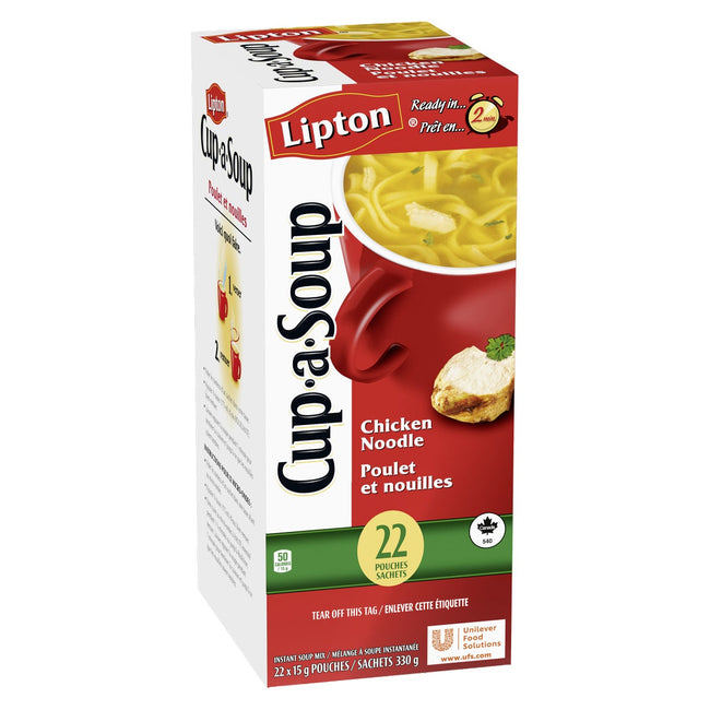 Lipton Cup a Soup - Chicken Noodle Mix, 22 × 15 g