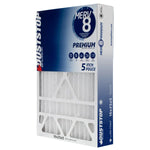 Duststop 16x25x5 MERV 8 Premium Pleated Furnace Filter, 4-pack