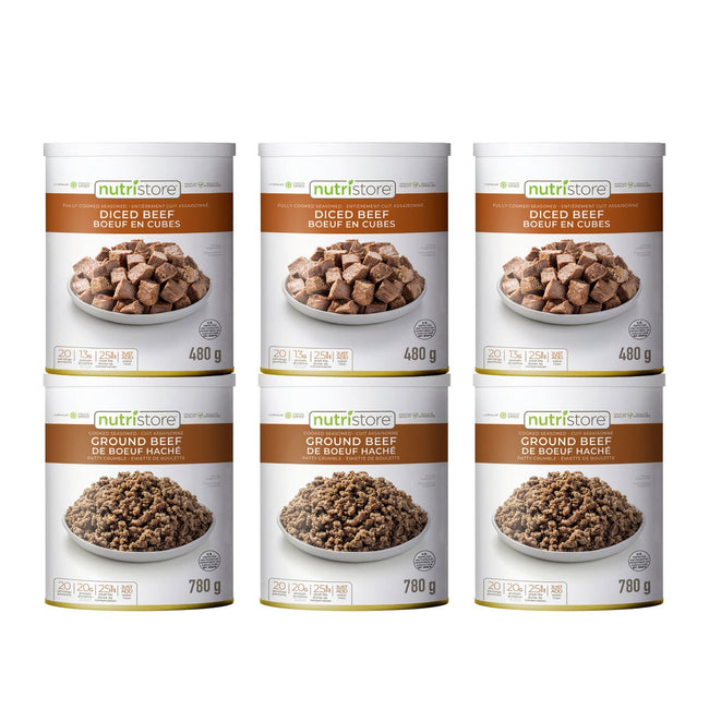 Nutristore Freeze Dried Beef Variety, 6 Cans
