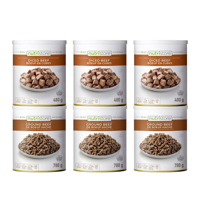 Nutristore Freeze Dried Beef Variety, 6 Cans